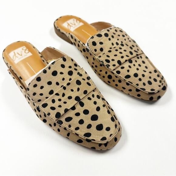 Dolce Vita DV8 Mules Womens 8.5 Cheetah Print Slip On Loafer Flats - Picture 1 of 7